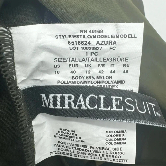 Miraclesuit Network Mystique One Piece Swimsuit size 10 B2020 - Picture 8 of 8